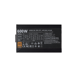 Fuente de poder Cooler Master MWE Bronze 600 ATX 600w 80 plus bronze PC