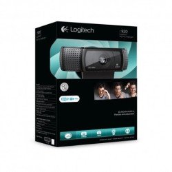 Cámara Web Logitech C920, USB, Negro, 1920 x 1080 Pixeles