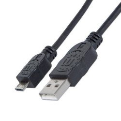 Cable USB versión 2.0 a-micro b 1.0 m negro