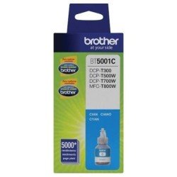 Botella de tinta Brother cian bt5001c de alto rendimiento de hasta 5000 páginas compatible con tinta continua Brother