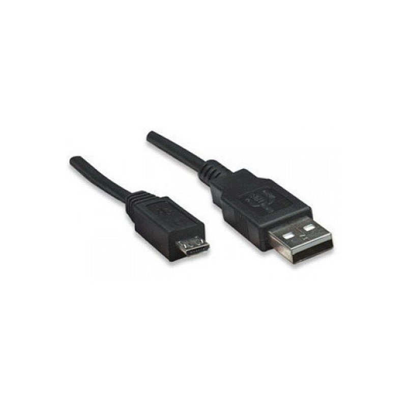 Cable USB 2.0 tipo a - micro USB, 1.8 mts negro para dispositivos móviles
