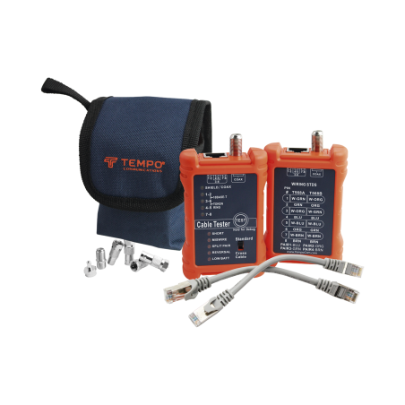 Tester profesional para mapeo de cables de red, coaxiales