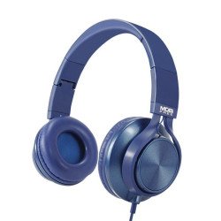 Audífonos on-ear con micrófono mobifree colección metálicos color azul mm-300