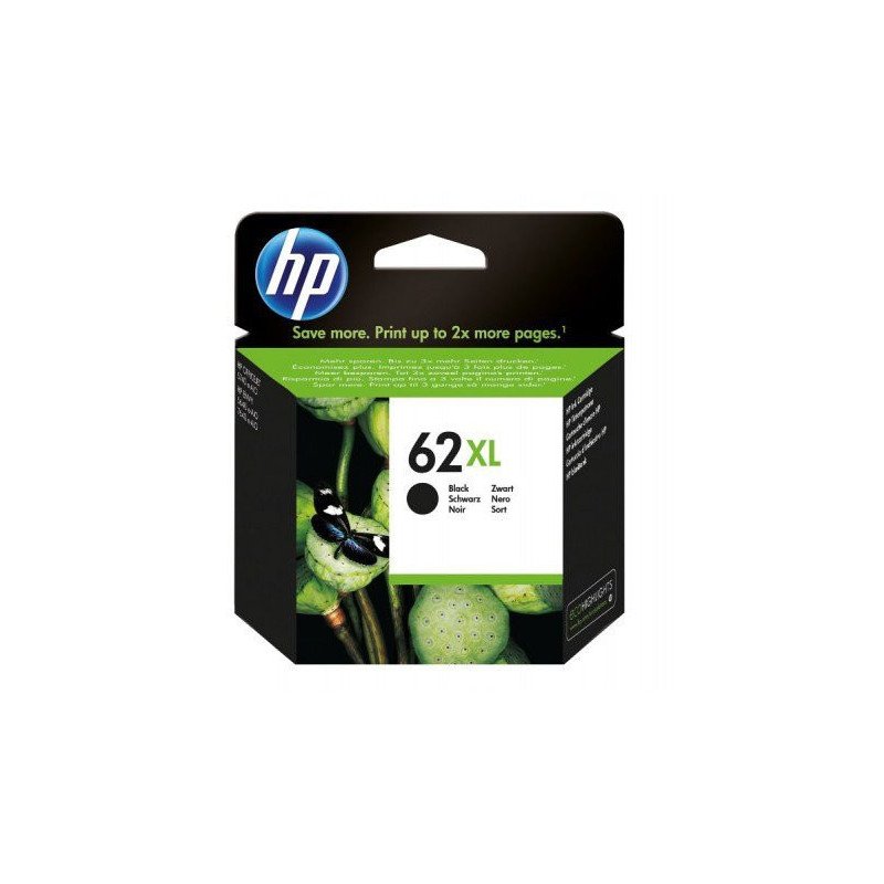 Cartucho de tinta negra HP 62XL