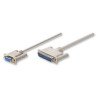 Cable null modem Manhattan db9 h - db25 m 1.8 mts mol