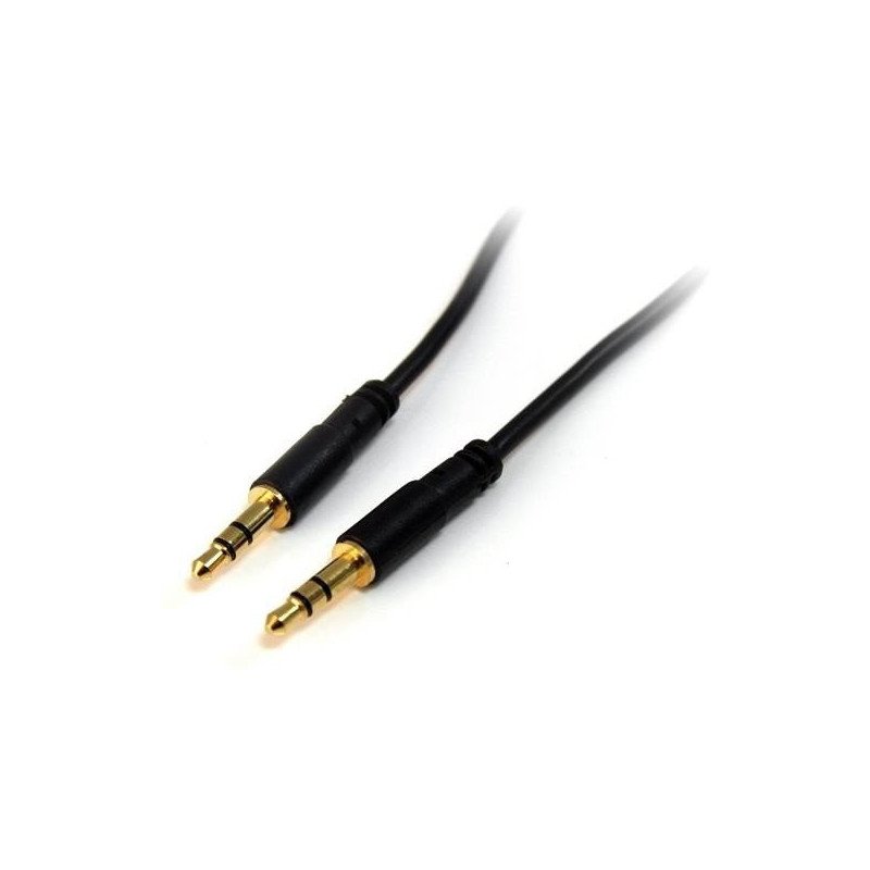 Cable 91cm 0.9 metros Slim delgado de audio estéreo mini Jack plug 3.5 mm trrs, macho a macho, Startech.com mod. MU3MMS
