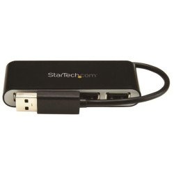 Concentrador USB StarTech.com ST4200MINI2, USB 2.0, 480 Mbit/s, Negro,
