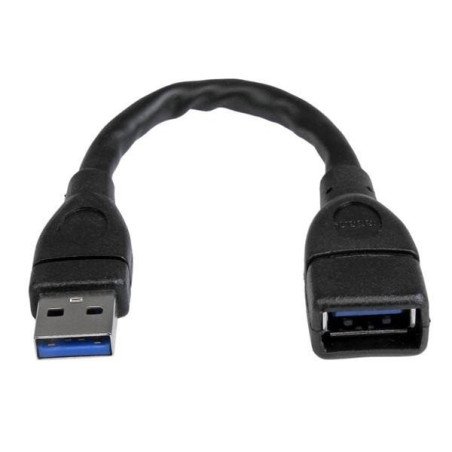 Cable USB StarTech.com USB3EXT6INBK, USB A, USB A, Macho/hembra, 3 m, Negro