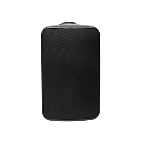 Altavoz de montaje color negro en superficie exterior de 2 vías, woofer de polietileno inyectado de 6.5 in, tweeter de 1in, 8 oh