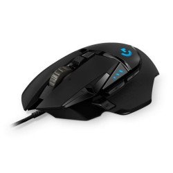 Mouse Logitech G502 Hero negro sensor óptico Hero 16k de alto rendimiento alámbrico USB iluminación RGB ajustable para gaming