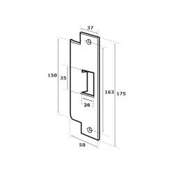 Contra para cerradura abloy (ablel410)