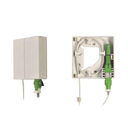 Caja terminal de fibra óptica, con un acoplador sc/APC, ip30, color blanco