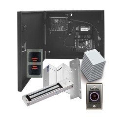ZKTeco C3100PAK - control de acceso profesional para 1 puerta con lector de tarjeta, botón de salida sin contacto, contrachapa m