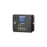 Switch industrial flat-type 8 puertos gigabit con PoE 802.3at, 2 puertos SFP, LCD Switch industrial flat-type 8 puertos gigabit con PoE 802.3at, 2 puertos SFP, LCD