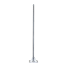 Mástil de 2 metros de 2" diámetro, con opresor, base soldada y taquete