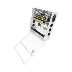 Fuente de Poder 12 Vcc 10 A, 9 Salidas, compatible con batería de respaldo, Voltaje de entrada: 96-264 Vca,PLK-12-DC-8A