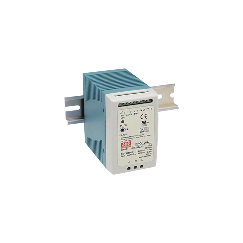 Fuente de poder Riel Din 12V, 100W con circuito de respaldo UPS