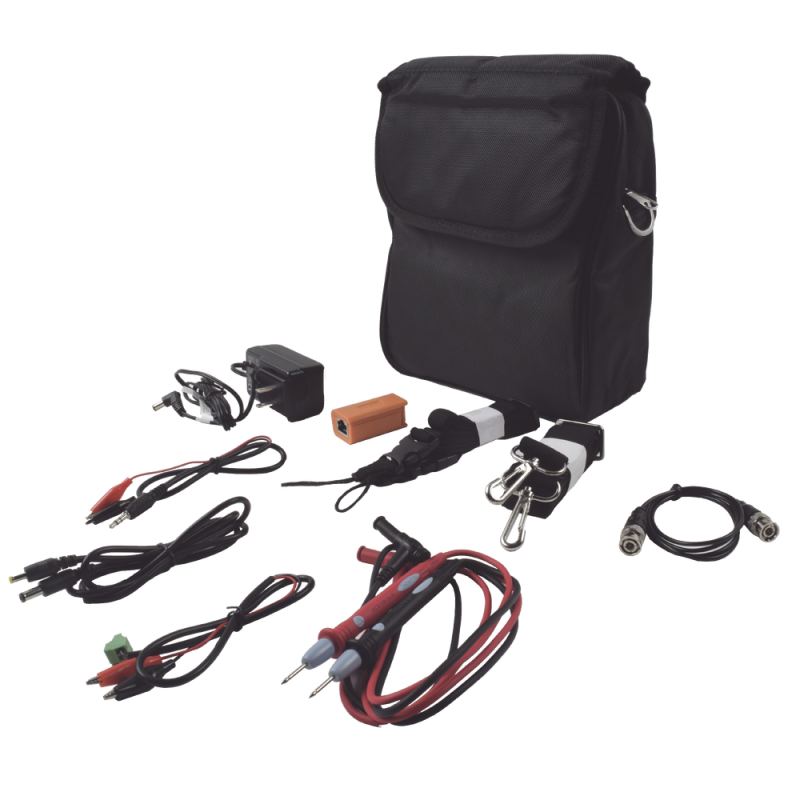 Kit de accesorios para probadores de vídeo epmonTVI incluye: maleta, probador de cable, cables de conexión.