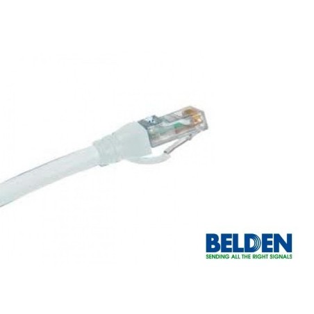 Cable de red UTP cat. 5e Belden C501109004 calibre 24, longitud 1.2 mts, color blanco
