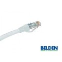 Cable de red UTP cat. 5e Belden calibre 24 AWG, longitud 3m (10 ft) color blanco