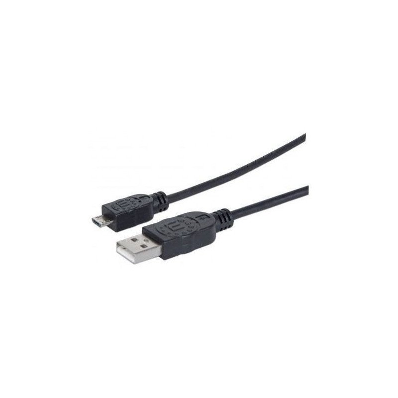 Cable USB 2.0 tipo a - micro USB, 0.5 mts negro para dispositivos móvi Cable USB 2.0 tipo a - micro USB, 0.5 mts negro para dispositivos móvi