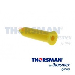 Taquete para fijar con clavo 3, 32" x 1" clavithor Thorsman TCP1 1207-02100 color amarillo caja 100 pieza