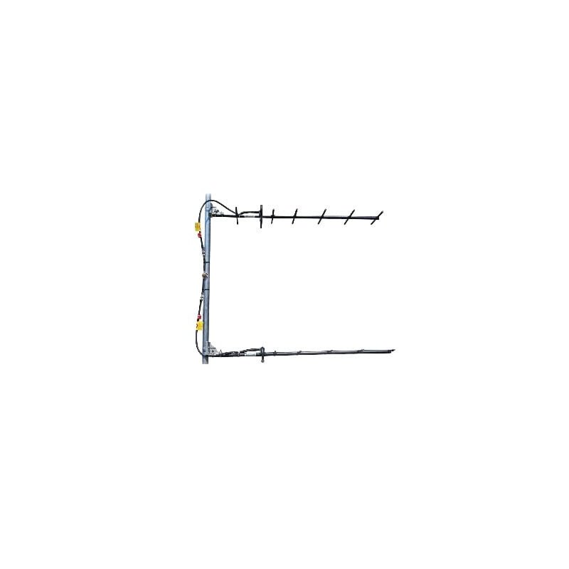 Antena yagi doble direccional de 7 elementos, 470-490 MHz, 12.5 db, 20