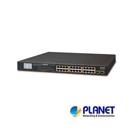Switch Poe+ 24Giga/24poe+2SFP no-administrable Planet gsw-2620vHP 300w