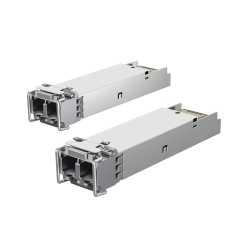 Ufiber módulo SFP, transceptor minigibic multimodo 1.25 GBps, distancia 550m, conectores LC, paquete de 2 piezas