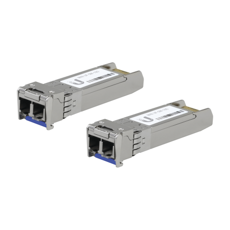 Ufiber módulo SFP+ 10g, transceptor minigibic monomodo 10 GBps, distancia 10 km, conectores LC, paquete de 2 piezas