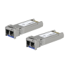 Ufiber módulo SFP+ 10g, transceptor minigibic monomodo 10 GBps, distancia 10 km, conectores LC, paquete de 2 piezas