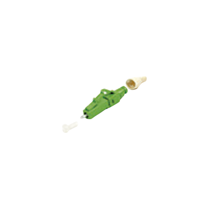 Conector de fibra óptica pre-pulido lightbow lc/APC simplex, monomodo os1/os2, re-terminable, color verde