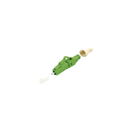 Conector de fibra óptica pre-pulido lightbow lc/APC simplex, monomodo os1/os2, re-terminable, color verde
