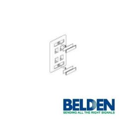 Placa de pared Belden AX104163 4ptos keyconnect color negro