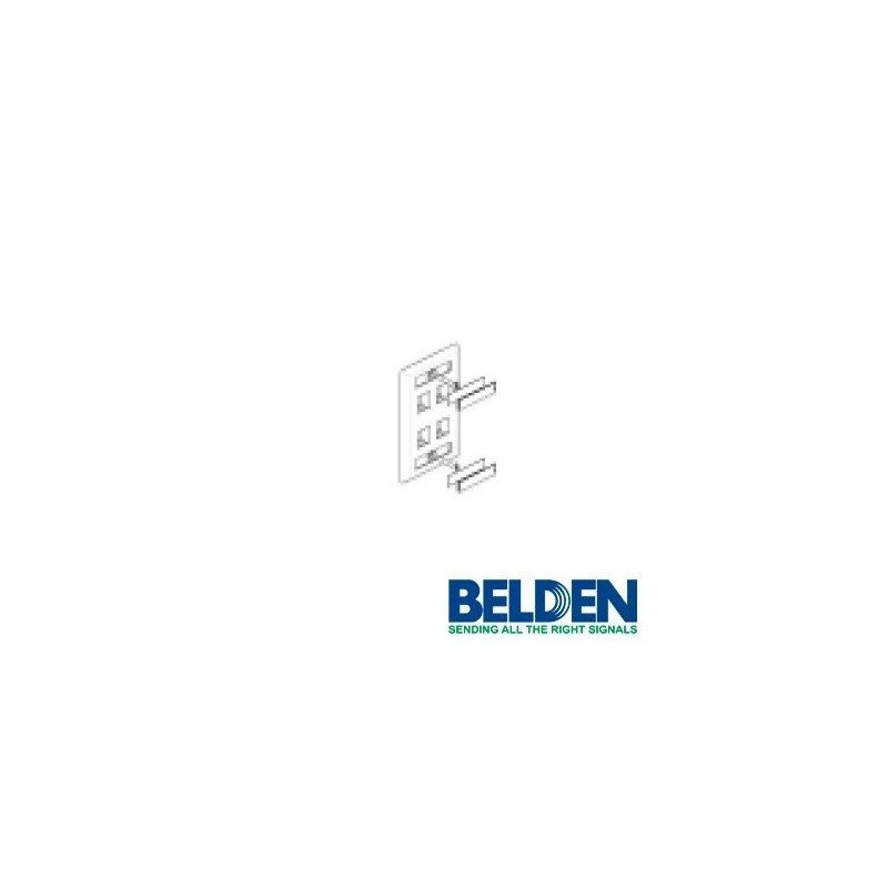 Placa de pared Belden AX104163 4ptos keyconnect color negro