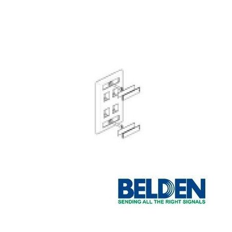 Placa de pared Belden AX104163 4ptos keyconnect color negro