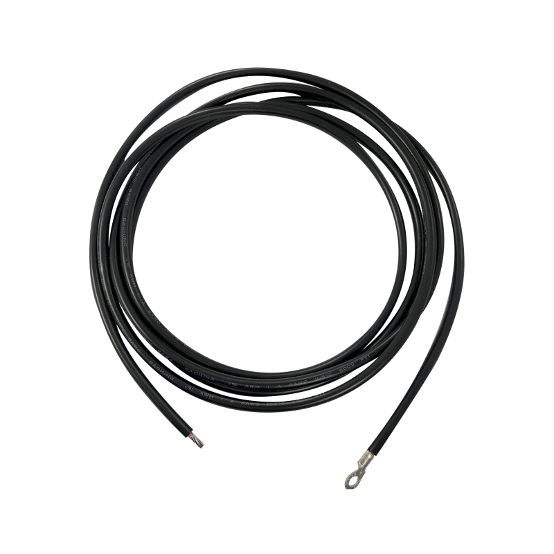 Cable para controlador, 3.0 m, negro, calibre 8 AWG con terminal de ojo en un extremo