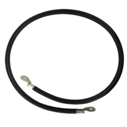 Cable para baterías, 1 m, negro, calibre 2 AWG con terminales de ojo en ambos extremos
