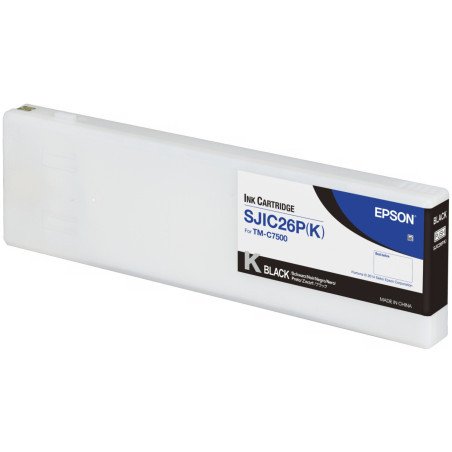 Cartucho Epson modelo SJIC26P negro, para TM-C7500