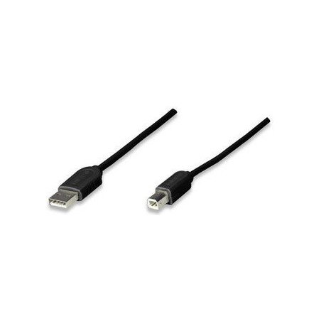 Cable USB 1.1 Manhattan A-B 1.8 m, negro