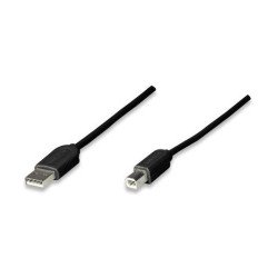 Cable USB 1.1 Manhattan A-B 1.8 m, negro