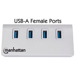 Hub USB v3.0 4 puertos sin fuente aluminio