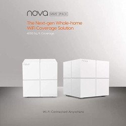 Tenda MW6 2-Pack router inalámbrico Gigabit Ethernet Doble banda (2,4 GHz / 5 GHz) Blanco