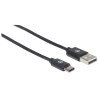Cable USB Manhattan C de alta velocidad C macho/a macho 1m negro
