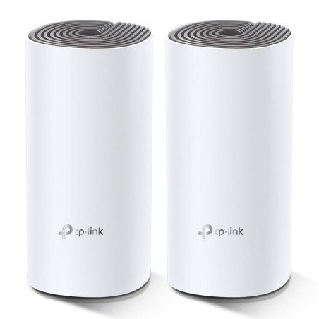KIT Sistema MESH Wifi TP-Link Deco E4(2-Pack) - 2.4 / 5 GHz, 2, 2, 1200 Mbps, Color blanco