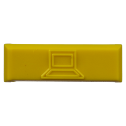 Paquete de 100 iconos de datos de instalación a presión, para jacks mini-com de Panduit, de plástico, color amarillo