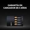 Duracell cargador para pilas recargables pre-cargadas AA y AAA, incluye 1 cargador y 4 pilas AA