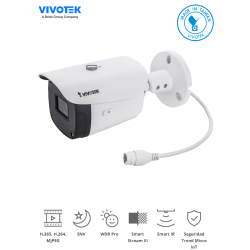 Cámara IP bullet exterior 5 megapixeles, lente varifocal remoto 2.8-12