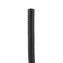 Tubo corrugado abierto para protección de cables, .75in (19.1 mm) de diámetro, 30.5 m de largo, color negro