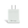 Cargador para pared. Vorago AU-350-WH blanco. Quick charge, cargador de pared, blanco. Quick charge 3.0a pd 20w USB a y tipo c b